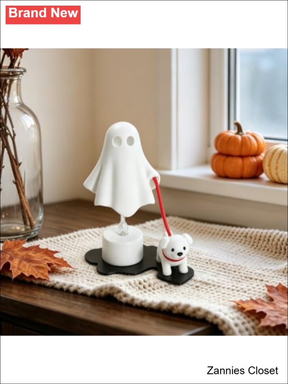 ๐ป Ghost Walking Dog Figurine Halloween Desktop Decor Collectible Ornament Fall - Picture 5 of 6